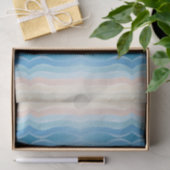 Coastal Shoreline Salty Wavy Repeteren Patroon Tissuepapier (Geschenk)