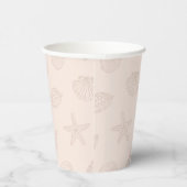 Coastal Sip Shell Pink Papieren Bekers (Rechts)