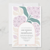 Coastal Spring Floral Modern Spring Wedding Kaart (Voorkant)