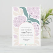 Coastal Spring Floral Modern Spring Wedding Kaart (Staand voorkant)