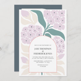 Coastal Spring Floral Modern Spring Wedding Kaart