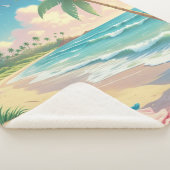 Coastal Spring Serenity - Gezellig Sherpa Deken (3/4)