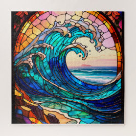Coastal Stained Glass Jigsaw Puzzle Legpuzzel