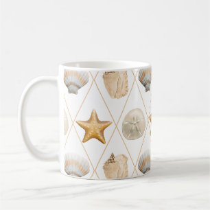 Coastal Starfish and Seashells Koffiemok