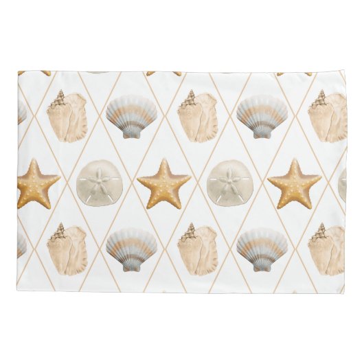 Coastal Starfish and Seashells Kussensloop (Achterkant)