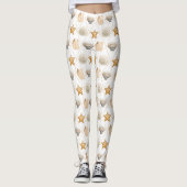 Coastal Starfish and Seashells Leggings (Voorkant)