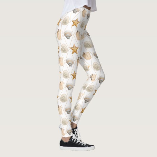 Coastal Starfish and Seashells Leggings (Rechts)
