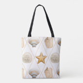 Coastal Starfish and Seashells Tote Bag (Achterkant)