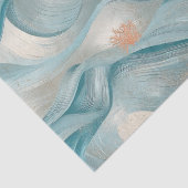 Coastal Starfish on Aqua Sand Waves Pattern (9) Tissuepapier (Detail)