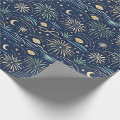 Coastal Starlight Fireworks Pattern Cadeaupapier (Hoek)