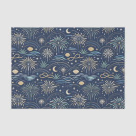 Coastal Starlight Fireworks Pattern Tissuepapier