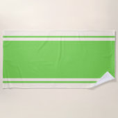 Coastal Stripe Beach Towel - Lime & Cream Strandlaken (Voorkant)