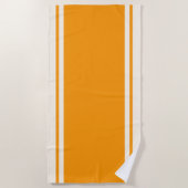 Coastal Stripe Beach Towel - Orange & Cream Strandlaken (Voorkant)