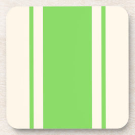 Coastal Stripe Coaster - Lime & Cream Bier Onderzetter