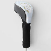 Coastal Stripe Lemon Monogram Golf Head Cover (Schuin)