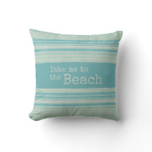 Coastal Stripe Rustic Beach Blauw Groen