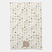 Coastal Summer Getaway Monogram Theedoek (Verticaal)