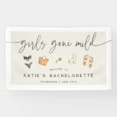 Coastal Summer "Girls Gone Mild" Bachelorette Spandoek (Horizontaal)