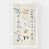 Coastal Summer "Girls Gone Mild" Bachelorette Spandoek (Verticaal)