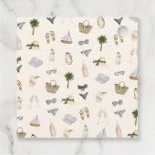 Coastal Summer Neutrals Bachelorette Party Bedankjes Labels (Achterkant)