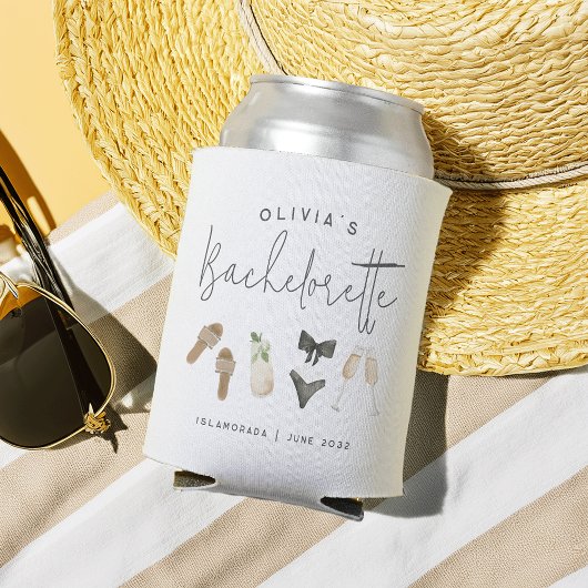 Coastal Summer Personalized Bachelorette Party Blikjeskoeler