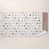 Coastal Summer Personalized Bachelorette Party Strandlaken (Voorkant)