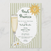 Coastal Sun Palm Petals & Prosecco Bridal Shower Kaart (Voorkant)