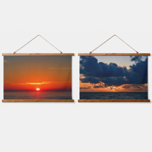 Coastal Sunrise & Sunset Hangend Wandkleed (Dubbel)