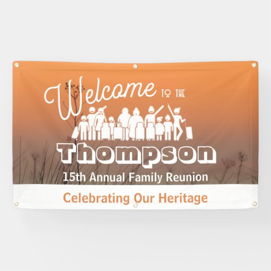 Coastal Sunset Family Reunion Banner (Horizontaal)