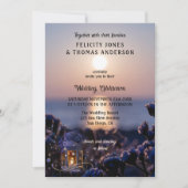 Coastal Sunset Winter Wedding Invitation Kaart (Voorkant)