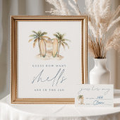 Coastal Surf Baby shower Guessing Game Kaart