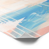 Coastal Surfer Cowgirl Olieverf Print (Hoek)