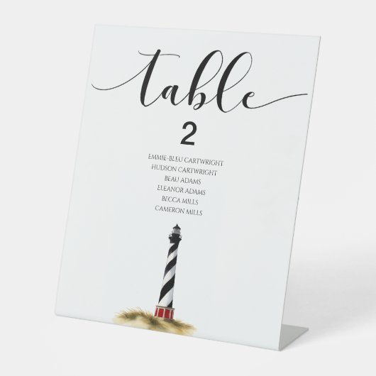 Coastal Table Signs Reclamebord Met Voetstuk (Voorkant)