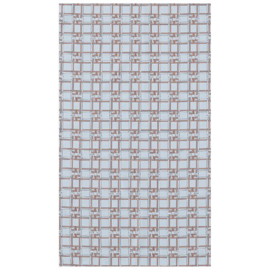 Coastal Terracotta Sky Blue Pattern Tafelkleed (Voorkant)