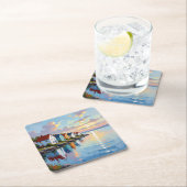Coastal Themed | Beach Homes on the Bay Kartonnen Onderzetters (Insitu)