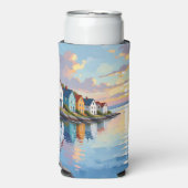 Coastal Themed | Beach Homes on the Bay Seltzer Blikjeskoeler (Seltzer Voorkant)