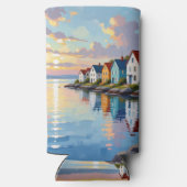 Coastal Themed | Beach Homes on the Bay Seltzer Blikjeskoeler (Achterkant)