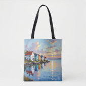 Coastal Themed | Beach Homes on the Bay   Tote Bag (Voorkant)