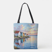 Coastal Themed | Beach Homes on the Bay   Tote Bag (Achterkant)
