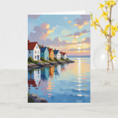 Coastal Themed Happy Anniversary Kaart (Gele Bloem)