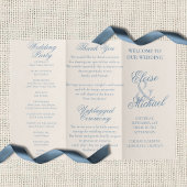 Coastal Toile Nautical Pattern Wedding Ceremony Flyer