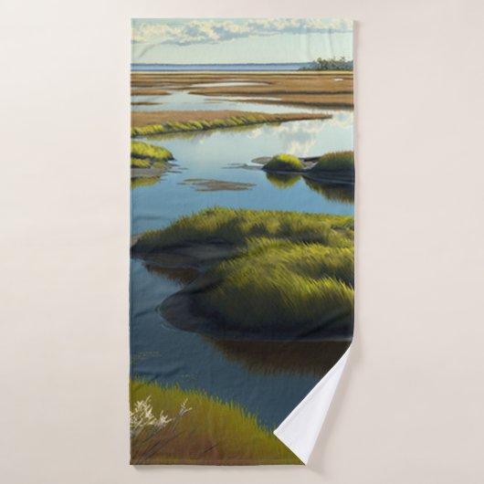 Coastal Tranquility Badhanddoek (Badhanddoek)