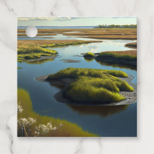 Coastal Tranquility Bedankjes Labels (Voorkant)
