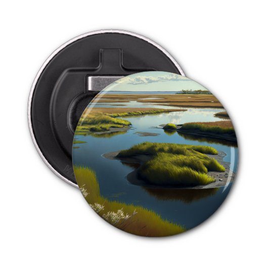 Coastal Tranquility Button Flesopener (Voorkant)