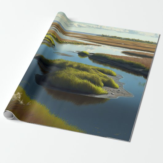 Coastal Tranquility Cadeaupapier (Uitgerold)