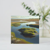 Coastal Tranquility Feestdagenkaart (Staand voorkant)