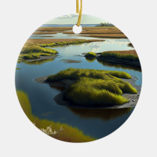 Coastal Tranquility Keramisch Ornament (Voorkant)
