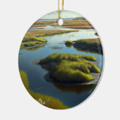 Coastal Tranquility Keramisch Ornament (Links)
