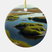 Coastal Tranquility Keramisch Ornament (Achterkant)