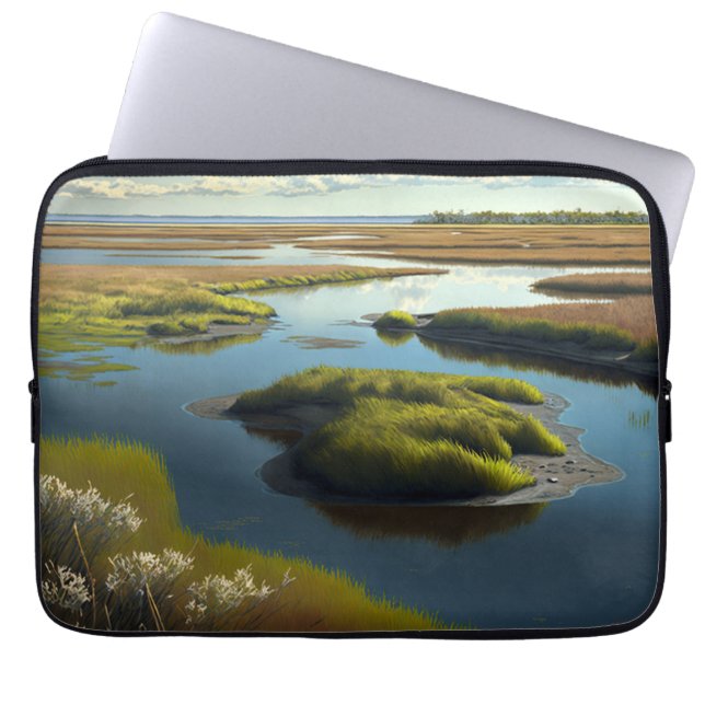 Coastal Tranquility Laptop Sleeve (Voorkant)